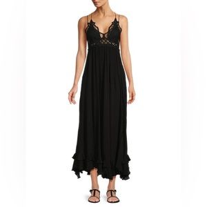 Free People Adella Lace Trim Maxi Dress